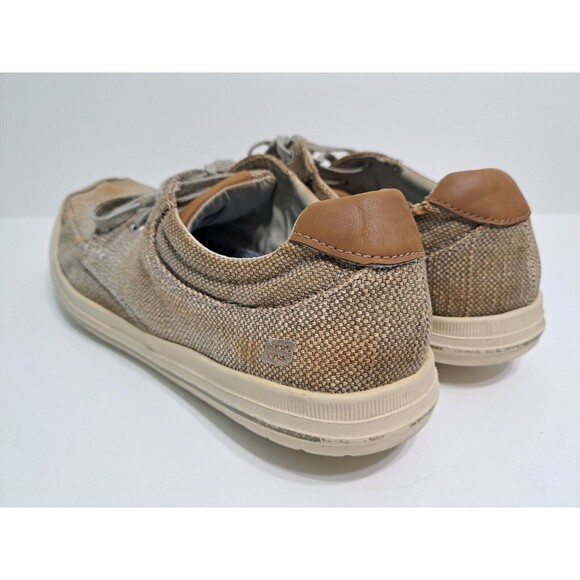 SKECHERS Men's 11.5 Relaxed Fit Define Soden Khaki Canvas Distressed Casual - Picture 11 of 11